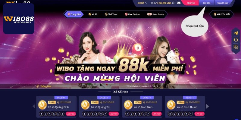 Hướng dẫn rút tiền Wibo88 thành công